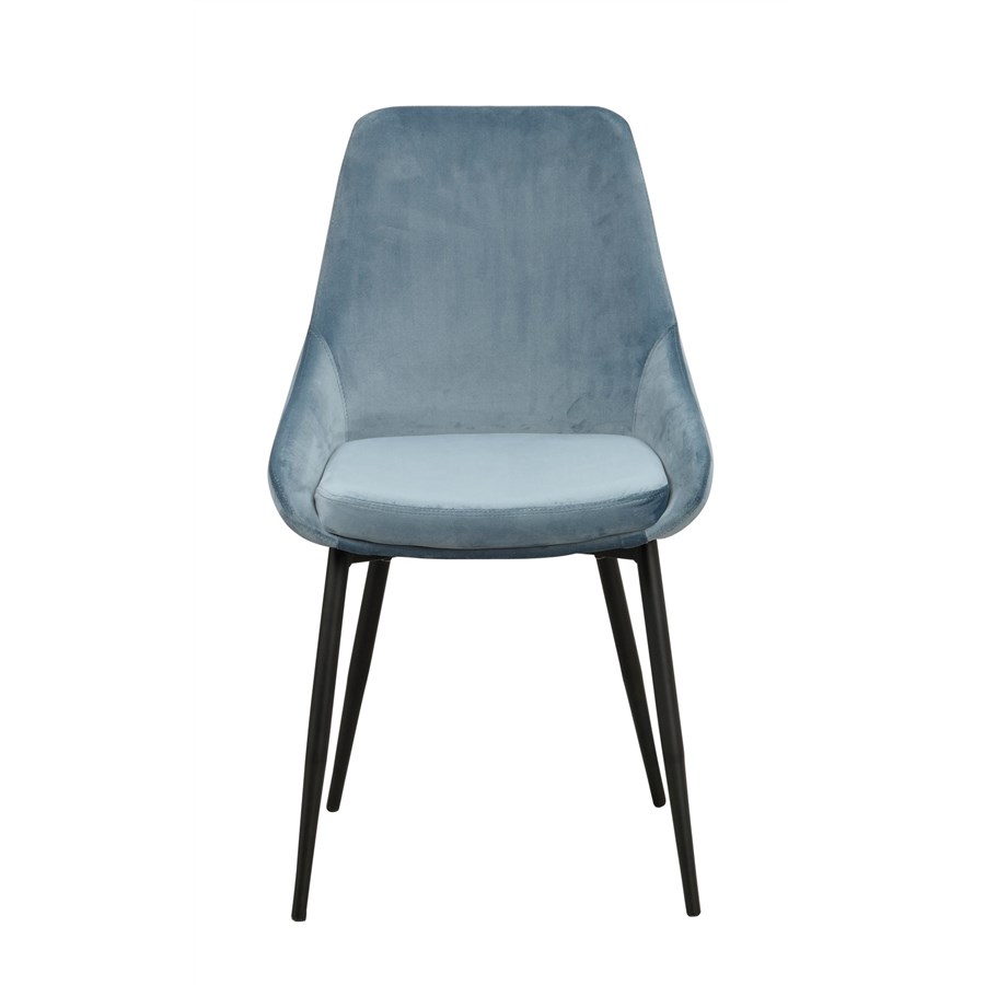 Sierra stol blå sammet/svart